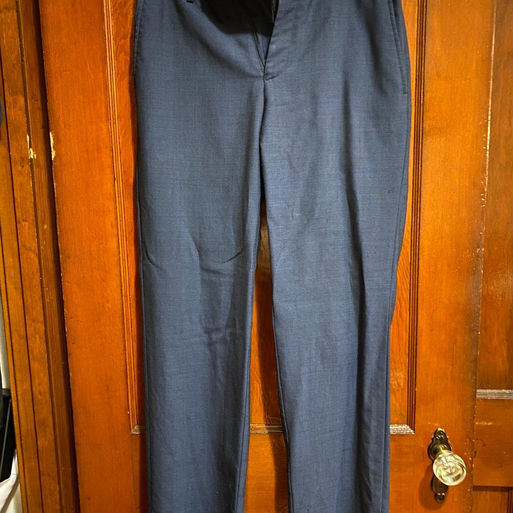 Bar III Men's Navy Slim-Fit Wool Suit Pants